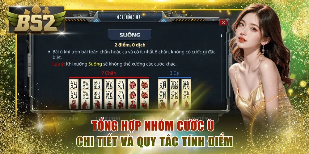 Tổng hợp nhóm cước Ù chi tiết và quy tắc tính điểm